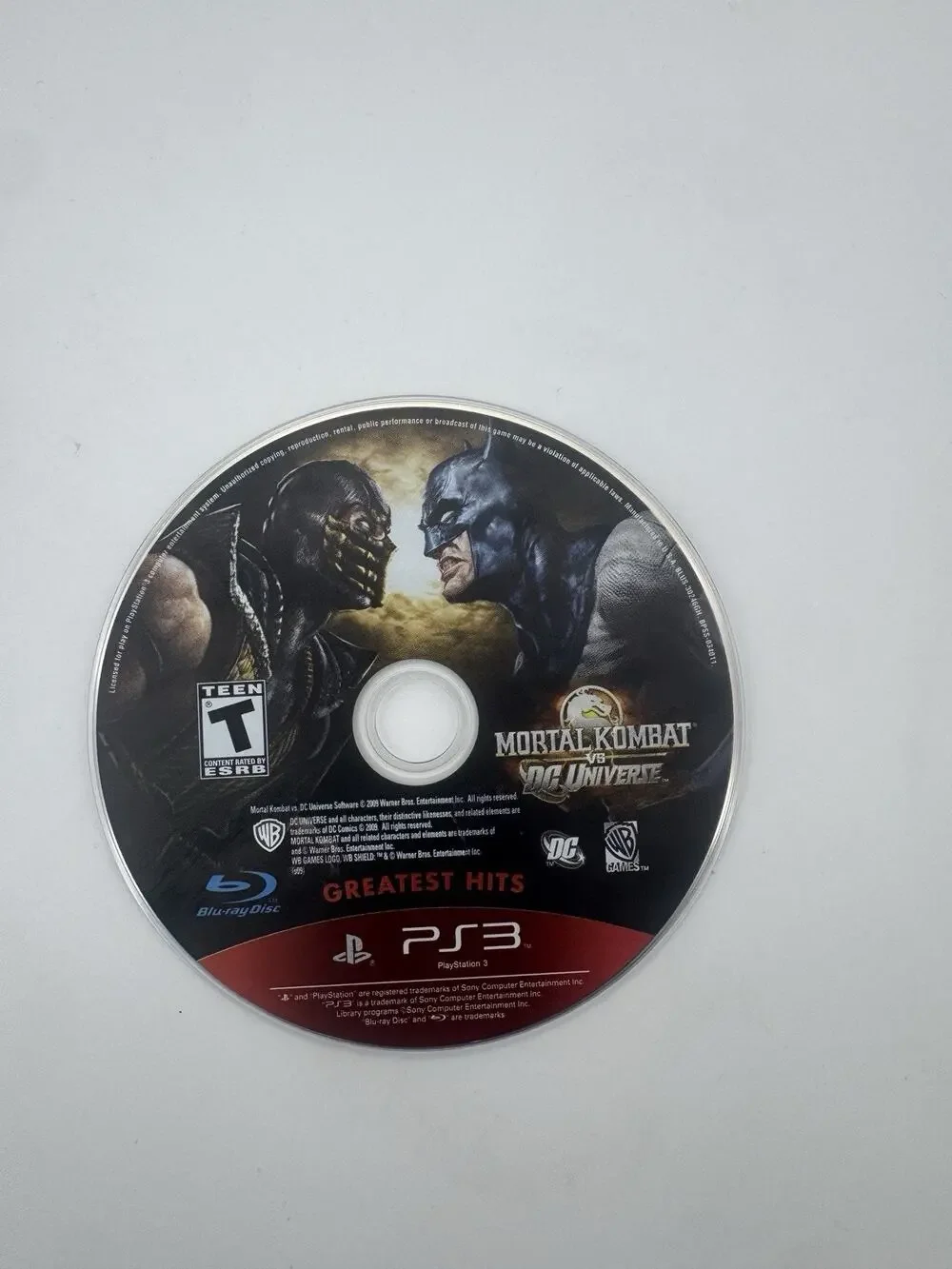DISC ONLY Mortal Kombat vs DC Universe (Sony PlayStation 3, 2008) PS3 Video Game